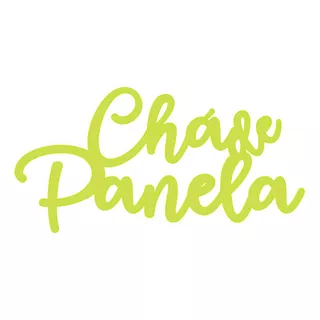 Lettering Cha De Panela Mdf Dourado 60x30cm