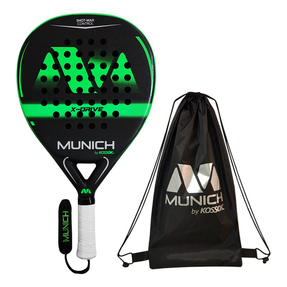 Paleta De Pádel Munich Xdrive Kevlar Y Fibra Vidrio Color Verde