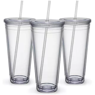 Vaso Reusable Tumbler Transparente 22oz