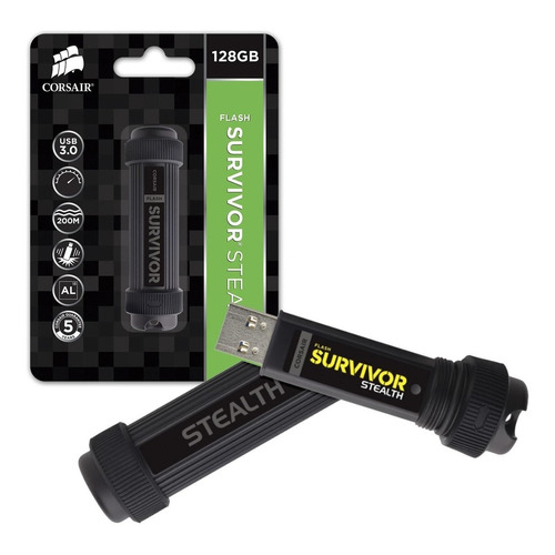 Memoria USB Corsair Flash Survivor Stealth 128GB 3.0 negro