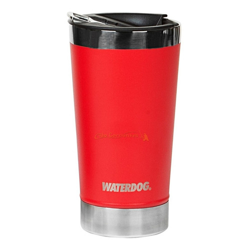 Vaso térmico Waterdog Beer 500 color rojo 500mL