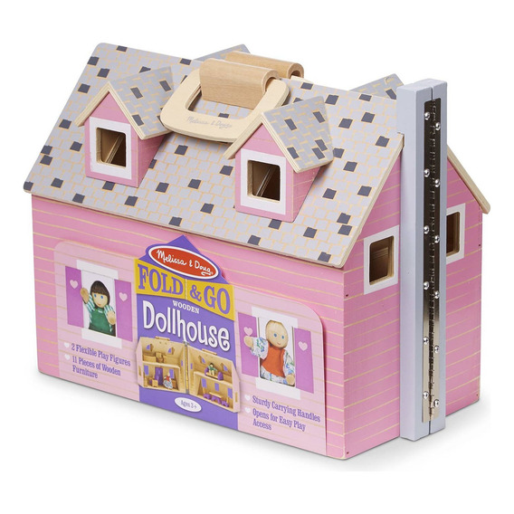 Casa De Muñecas Bandai Melissa & Doug Portátil De Madera 3+