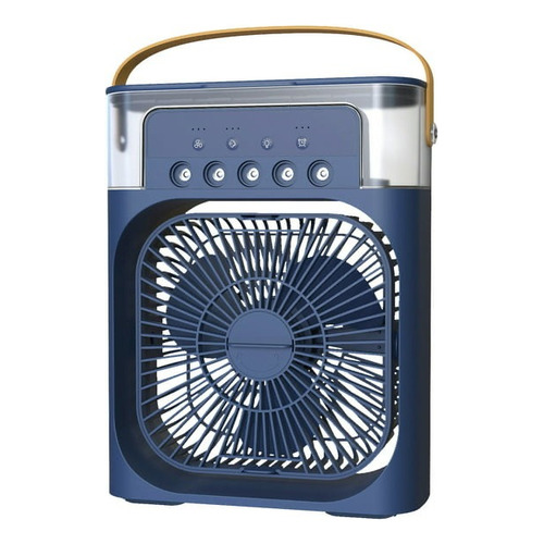 Ventilador De Escritorio Y Humificador Con Luz Led 4 En 1 Estructura Azul Marino