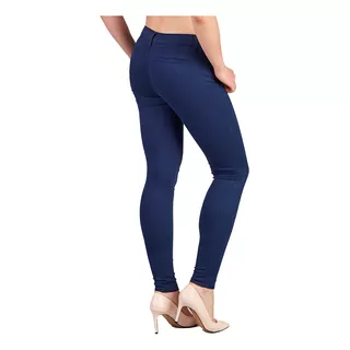 Oggi Jeans - Mujer Pantalon Chinos Skinny Gabardina Marino