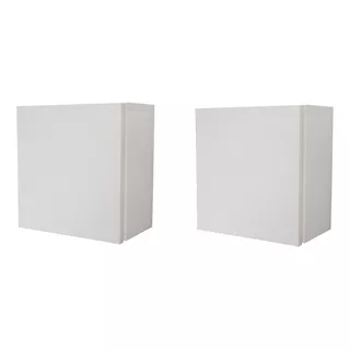 2 Armário Nichos Toalheiro Decorativo Branco Preto Porta Md