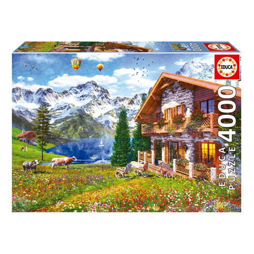 Rompecabezas Hogar En Los Alpes 4000 Piezas, Educa Puzzle