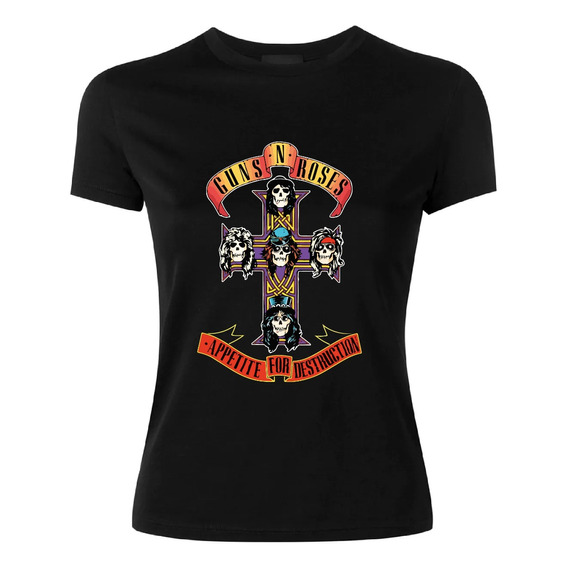 Playera De Guns And Roses, Appetite For Destruction, Rock