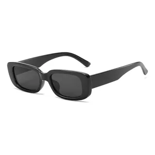 Lentes De Sol Rectangulares Negros Estilo Jackie