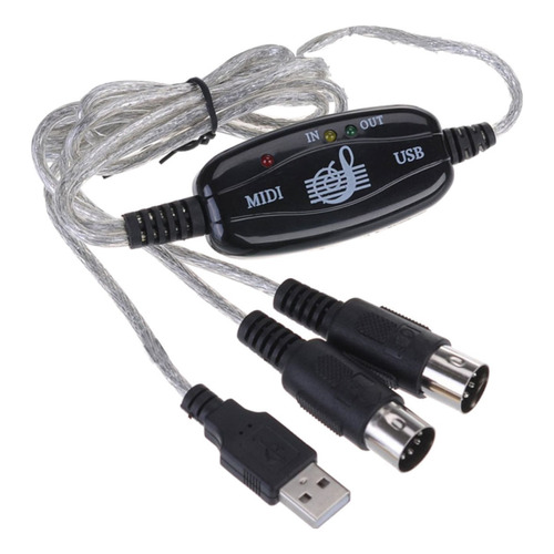 Cable Interfaz Midi Usb Teclado Bateria Pc Mac La Roca