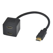 Cable Hdmi A 2 Hembras Splitter X 2 Monitores Lcd 