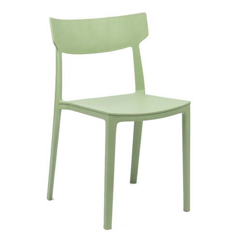 Silla de comedor Rossi Rio, estructura color verde selva, 4 unidades