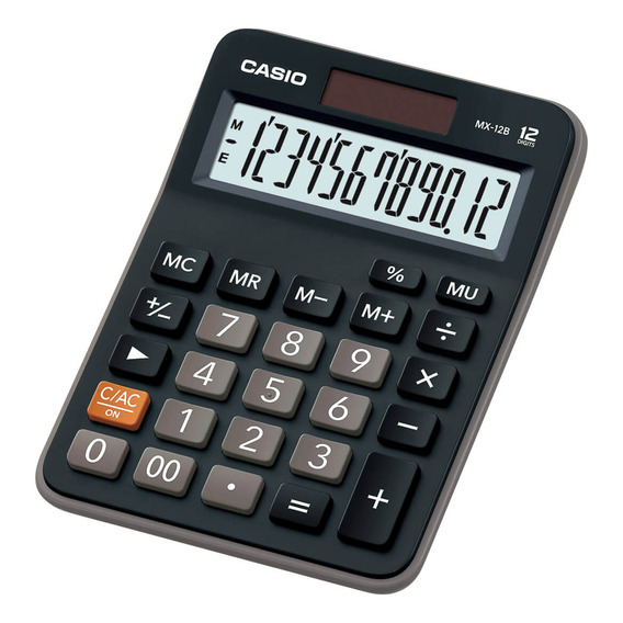 Calculadora De Mesa Casio Mx-12b 12 Digitos Color Negro