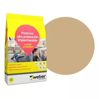 Pastina Weber Prestige 5kg Antihongo Impermeable Porcelanato Color Champagne