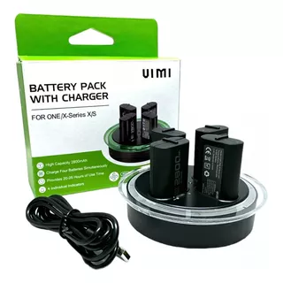 Kit Cargador Y 4 Baterias Recargable Para Xbox One Serie X/s