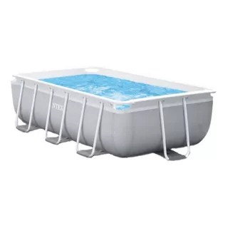 Piscina Estructural Rectangular Intex 26784 Con Capacidad De 3539 Litros De 300cm De Largo X 175cm De Ancho  Gris Claro Diseño Mosaico