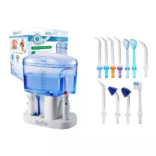 Irrigador Higiene Bucal Dental Nasal Oral Water Belfia Hf7+ 11 Pico 1000ml Blanco 220v