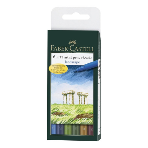 Marcadores Pitt Artist Landscape Set X 6 Faber Castell