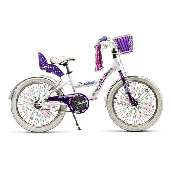 Bicicleta Infantil Raleigh Jazzi R20 Frenos V-brakes Color Blanco/Violeta