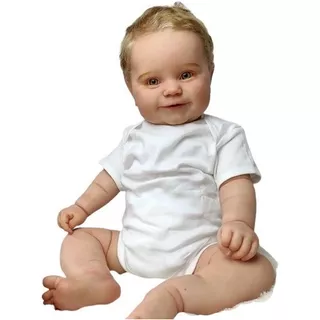 Bebê Boneco Reborn Menino Em Tecido Realista Original 60cm
