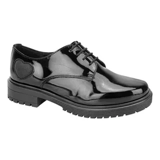 Zapato Escolar Charol Vi Line 0100 Negro Dama Original Msi 