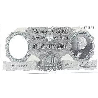 Billete 500 Pesos Moneda Nacional Bottero 2122 Excelente++