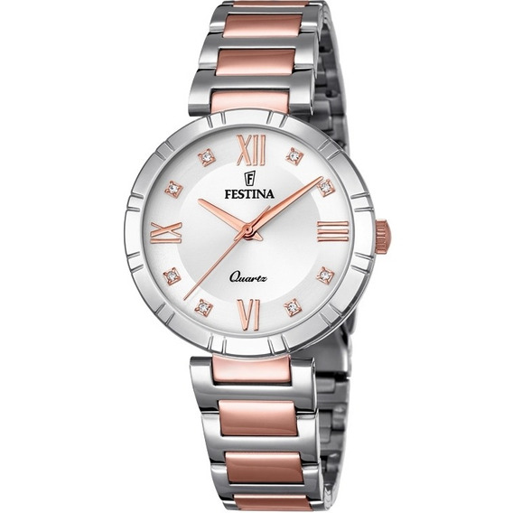 Reloj Festina F16937/d Multicolor Mujer Color de la correa Plateado