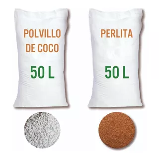Perlita + Polvo De Coco 50 Litros C/u