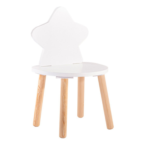 Silla De Estrella Para Niñas Y Niños Duduk Color de la estructura de la silla Blanco