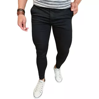 Calça Alfaiataria Skinny Semi Social Masculina Extreme Preta