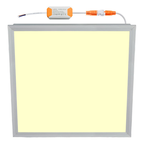 Panel Plafon Led 48w Fria Calida Embutir Cuadrado Interior Color Amarillo