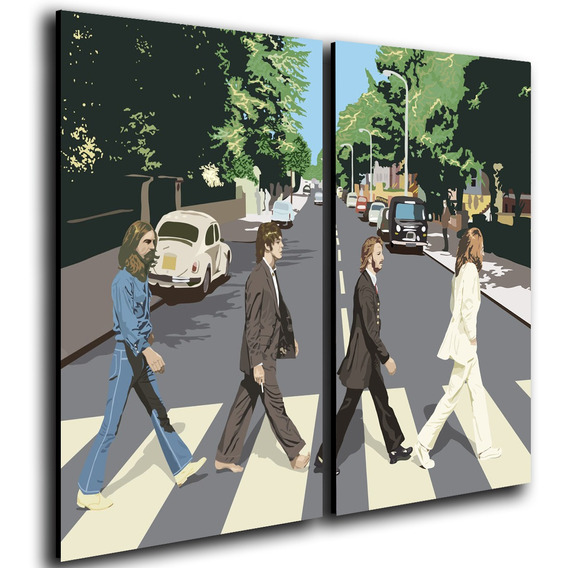 Diptico 60x50 Cms Dcorativo Beatles 1