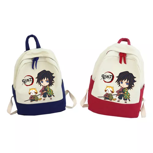 Mochila Anime Demon Slayer Kimetsu No Yaiba Cor Style 4 Desenho Do Tecido  Liso