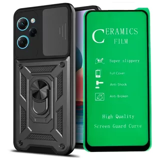 Estuche Antichoque + Vidrio Cerámico Para Xiaomi Poco X5 Pro