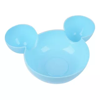 Tigela Mickey Mouse Petisqueira Divisória Prato P/ Crianças Cor Azul-celeste