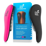 Artnaturals Detangling Hair Brush, Pink And Black, Glide The