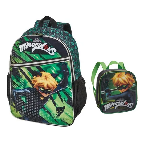 Kit de mochila Miraculous Pacific Cat Noir y lonchera MercadoLibre