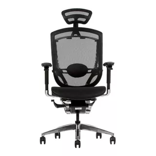 Silla De Escritorio Office Full Action Ejecutiva Ergonómica  Negra Con Tapizado De Mesh