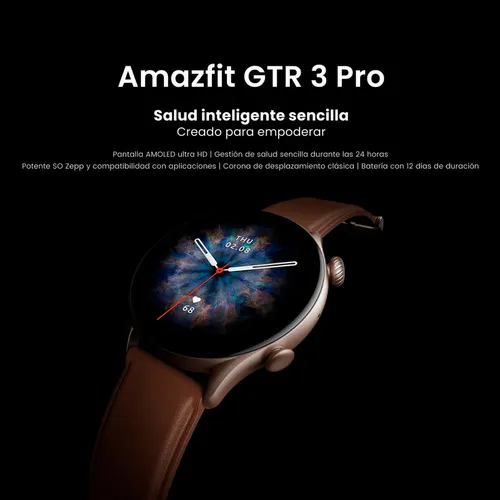 Reloj Inteligente Amazfit Gtr 3 Pro Smartwatch 1.39´´ Gps Color De La Caja  Negro