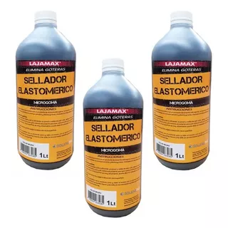 Sellador Elastomerico Negro Lajamax Para Microfisura Pack X3