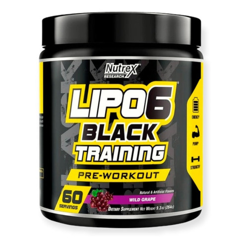 Lipo 6 Black Training, Energía (264 Gr) - Original