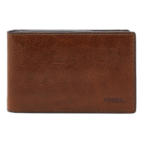 Cartera Hombre Fossil Andrew Fpw Bifold Color Marrón