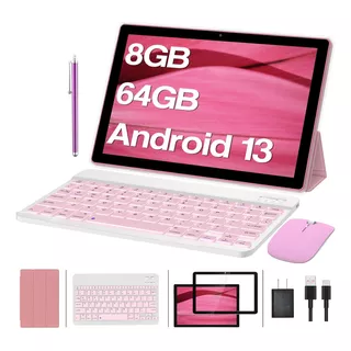 Tablet 10 PuLG 4gb Ram 64gb/512 Gb Rom Mouse Teclado Funda