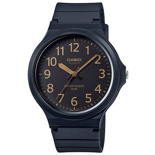 Reloj pulsera Casio MW-240-1E2V con correa de resina color negro - fondo gris oscuro