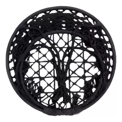 silla colgante Gota en macrame negro bogota medellin