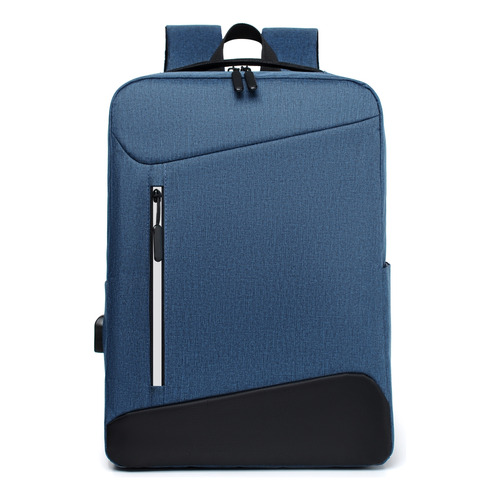 Mochila Laptop Ligero Comercial Y Trabajo Usb Integrado 15.6 Color Azul Diseño De La Tela Oxford