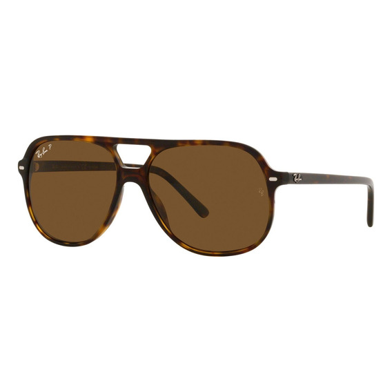 Anteojos de sol polarizados Ray-Ban Bill Standard con marco de acetato color polished havana, lente brown clásica, varilla tortoise de acetato - RB2198