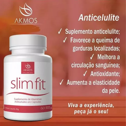Emagrecedor E Suplemento Anti Celulite Slim Fit Akmos