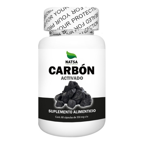 Carbón Activado 60 Cápsulas, Calidad Premium Sabor Natural