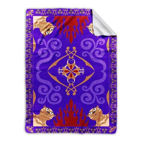 Frazada Cover Me Polar con diseño aladdin/azul