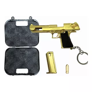 Llavero De Moda Armas Fuego Pistola Replica Desert Eagle Oro